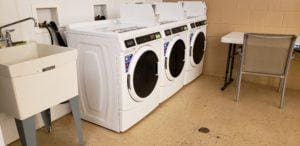 New washers in bathhouse