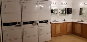 Brand new dryers in bathhouse