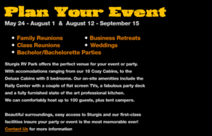 Plan Your Event at Sturgis RV Park