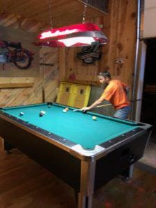 Shooting Pool at Sturgis RV Park
