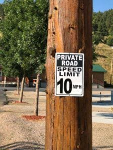 Speed Limit Sign in Sturgis RV Park