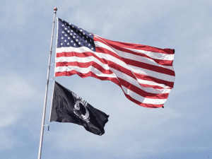 United States and POW MIA Flag