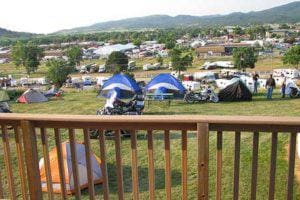 View of Sturgis RV Park from Clubhouse