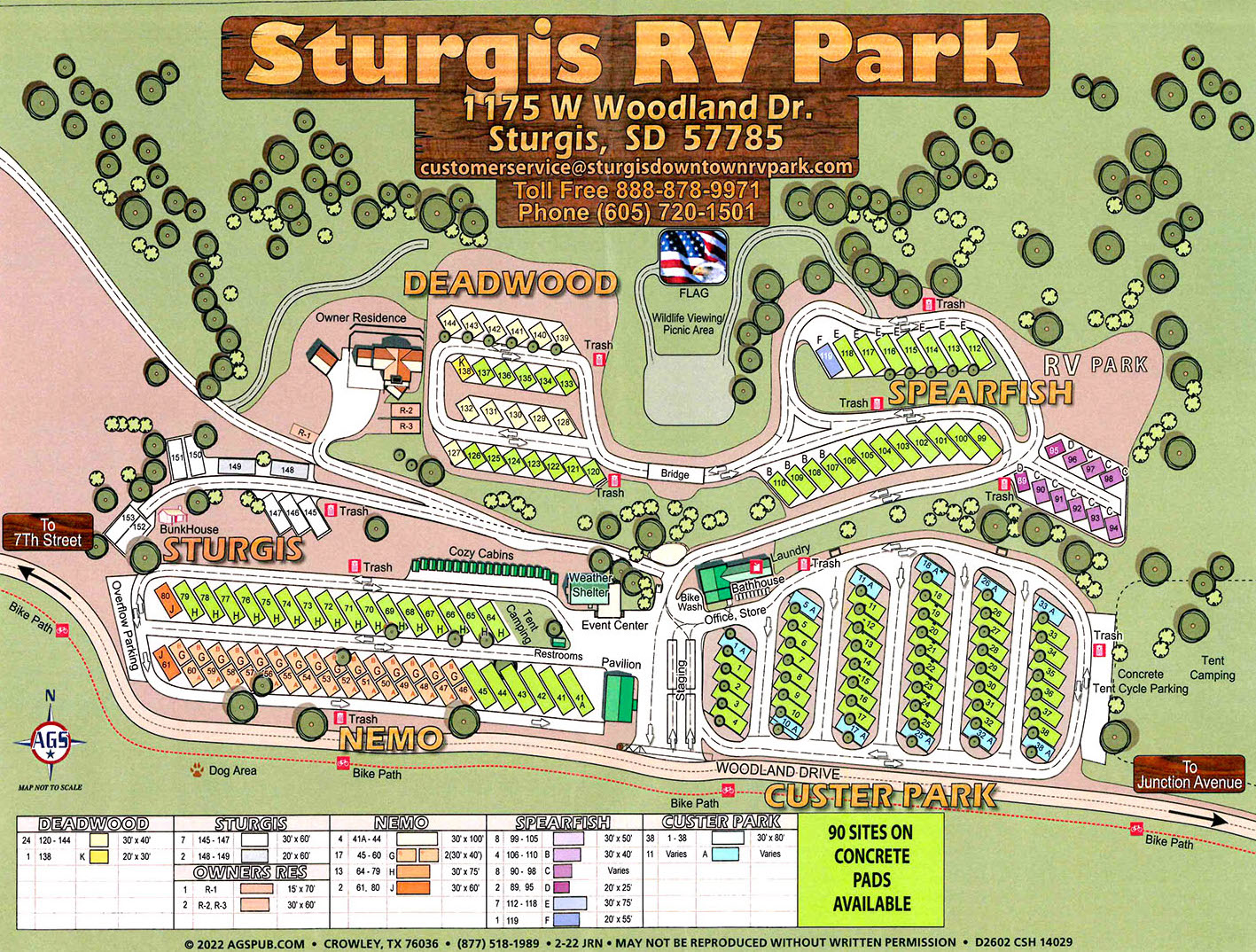 Sturgis RV Park Map